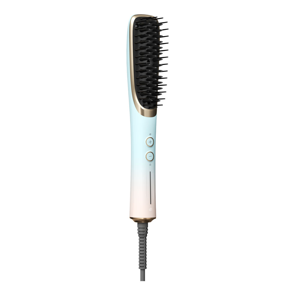 شانه چند منظوره و صاف کننده یون منفی مدل Enchen Aurora C3 Hair Straightener Brush