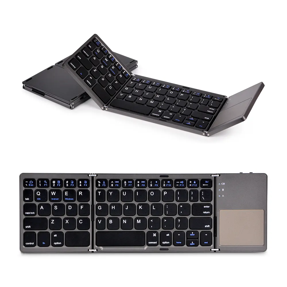 کيبورد و تاچ پد بلوتوثی تاشو موبايل و کامپيوتر آواتتو مدل AVATTO B033 Foldable Wireless Keypad with Touchpad