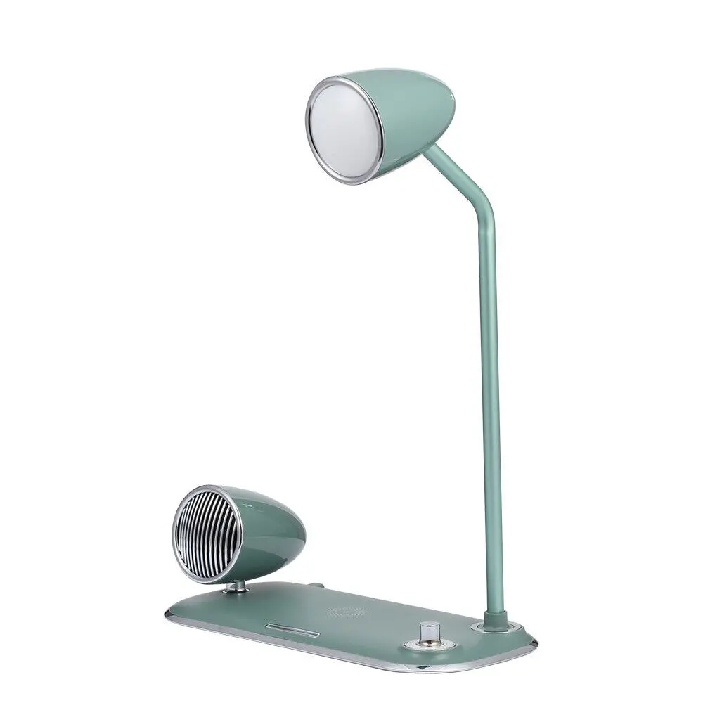 شارژر وایرلس چراغ دار و اسپیکر کولشور مدل COLSUR Desk Lamp 3 in 1 Bluetooth Speaker Wireless Charger